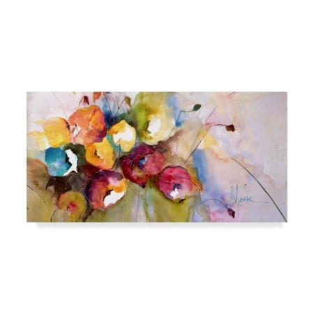 Leticia Herrera 'Horizontal Flores V' Canvas Art,12x24